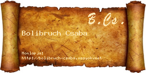 Bolibruch Csaba névjegykártya